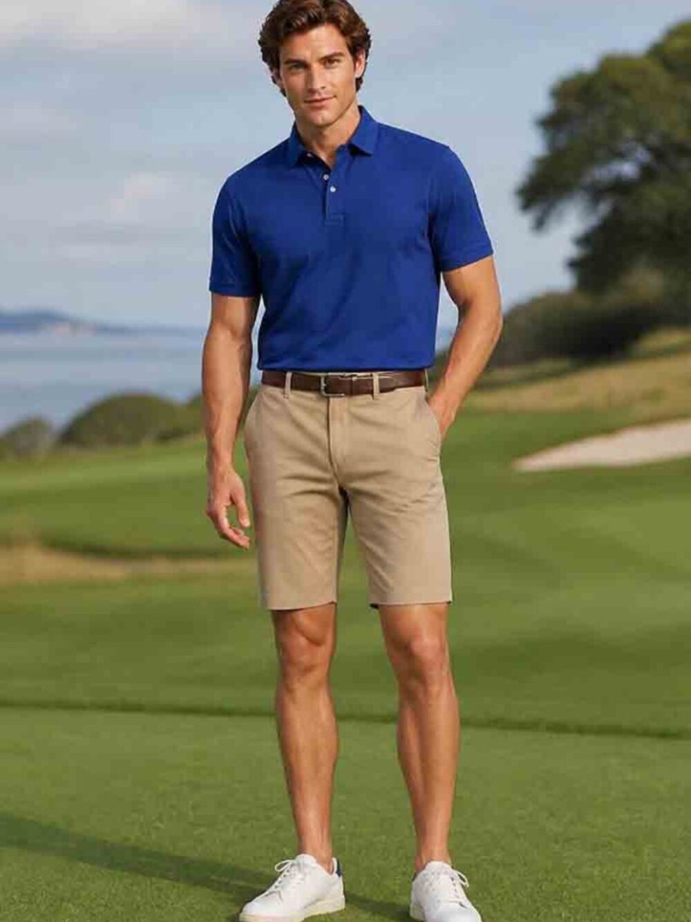 Ben Hogan Men's Chinchilla Khaki Performance Stretch Golf Shorts Men's Size 40